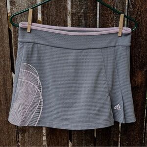 Adidas Vintage Climacool Golf Tennis Skort in Gray & Pink Sz S